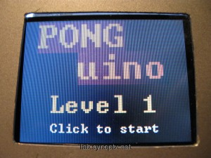 PONGuino mini-game intro screen