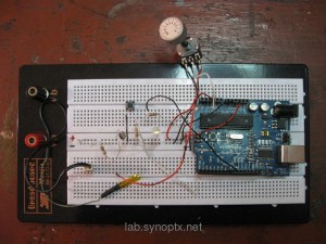 Big breadboard, many sensors + Arduino